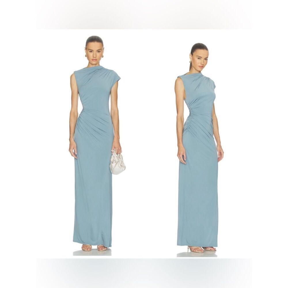NWT EAVES Auda gown in “Slate Blue”